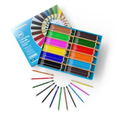 Image of Classmaster Colouring Pencils For Adults &amp; Kids, Coloured Pencils, Long Lasting Children, Softer Leads Perfect Colour Laydown, Pre Sharpened 288PK