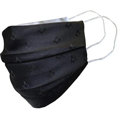 Image of Great British Tie Club Men&#039;s Adult Freemasons Masonic Black Face Mask