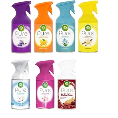 Image of Airwick Pure Air Freshener, Freshamatic Max Automatic Spray Random Mix Pack of 6, 250ml Each