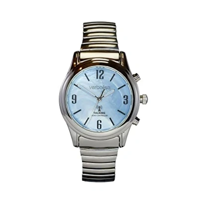 Image of Verbalise Ladies Radio Controlled Talking Watch with Expanding Strap, Silver VLRC 206E