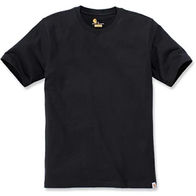 Image of Carhartt Men&#039;s Relaxed Fit Heavyweight Short Sleeve T Shirt, Black, XXL