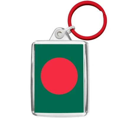 Image of Pixly® Bangladesh Flag Keyring Key Fob Country Keychain Keepsake Souvenir Gift