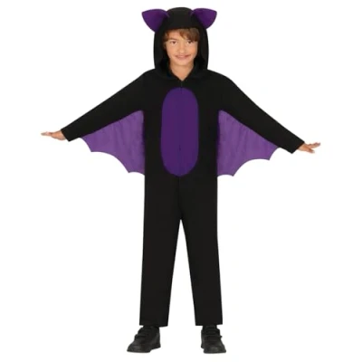 Image of FIESTAS GUIRCA Flying Bat Jumpsuit Fancy Dress Costume Halloween Children 10 12 Years
