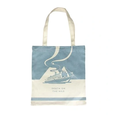 Image of Half Moon Bay Death On the Nile Canvas Tote Bag Bags For Women &amp; Book Lover Gifts Shopping Women&#039;s Totes Agatha Christie Lovers