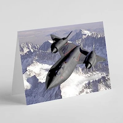 Image of Beebooh cards Lockheed SR 71 Blackbird jet plane aircraft birthday card