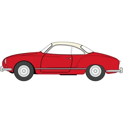 Image of Oxford Diecast 76KG001 VW Karmann Ghia Henna Red/Pearl White