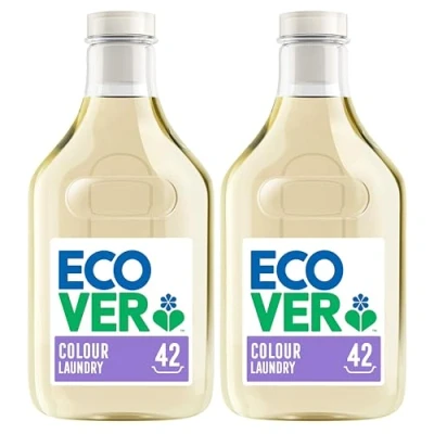Image of Ecover Concentrated Colour Laundry Liquid, Apple Blossom &amp; Freesia, 2 x 42 Washes, 1.5L (Pack of 2)