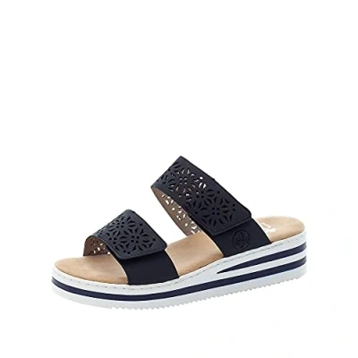 Image of Rieker Women&#039;s V02k7 Sandal, Blue, 8 UK