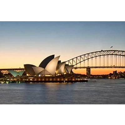 Image of Sydney Opera House Australia DIY 5D Diamond Painting by Number Unique Kits Home Wall Decor Crystal Rhinestone Cross Stitch 30x40CM
