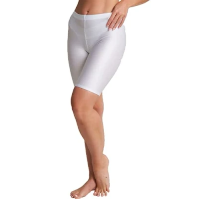 Image of undercover lingerie Ladies Shiny Lycra Cycling Shorts White S/M