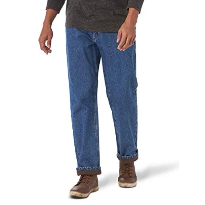 Image of Wrangler Authentics Men&#039;s Classic Twill Relaxed Fit Pant宽松款工装裤貨物pantalones Cargo Sarga Clásicos De Ajuste Relajado Casual, Navy Ripstop, 36W x 34L