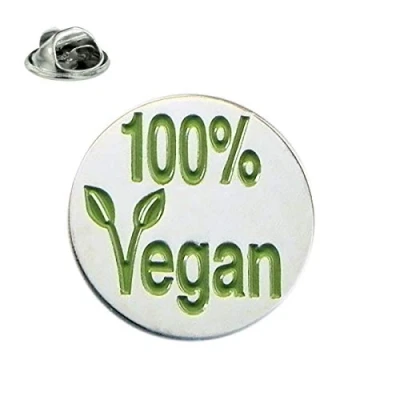 Image of 100% Vegan Metal Enamelled Pin Badge Lapel XJKB15 20