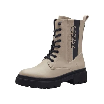 Image of MARCO TOZZI Guido Maria Kretschmer Women&#039;s Laced Bootie 2 85207 43 Fashion Boot, Taupe, 3.5 UK