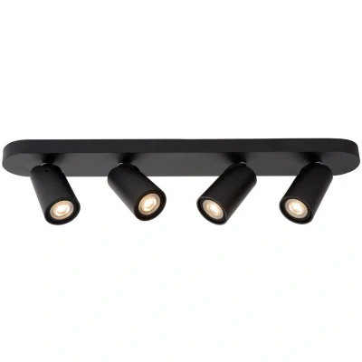 Image of Xyrus Modern Ceiling Spotlight Bar LED Dim to warm GU10 4x5W 2200K/3000K Black