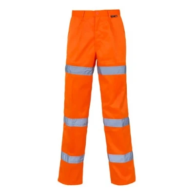 Image of Supertouch PC38784 3 Band Hi Vis Trousers, Regular length, 34&quot; Waist, Orange