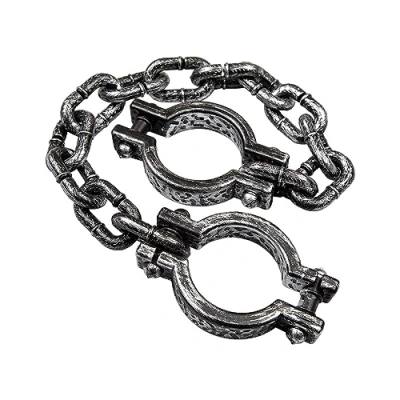 Image of Wicked Costumes Adult Convict Shackles Prop Fancy Dress Accessory