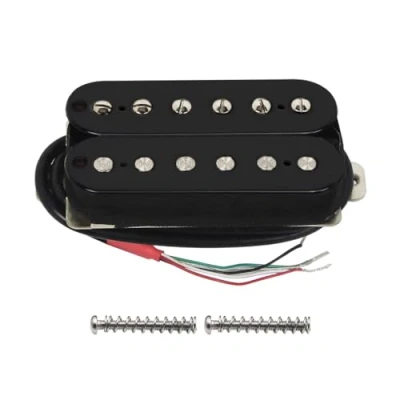 Image of FLEOR Alnico 5 Classic Tone Humbucker Pickups Neck Pickup for Electric Guitar,Black