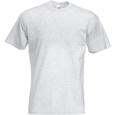Image of Fruit of the Loom Men&#039;s Super Premium Short Sleeve T Shirt, Ash, Large