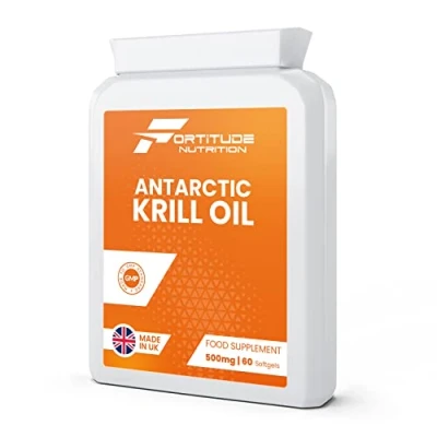Image of Krill Oil Capsules High Strength Fish Tablets with Omega 3 EPA, DHA, Astaxanthin, Phospholipids Eco Harvested Superba™ Antarctic 500mg 60 Softgels