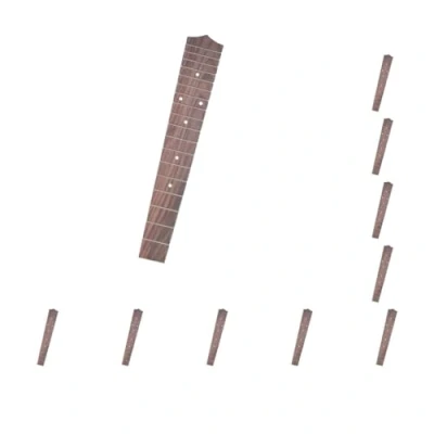 Image of 10 set Rosewood 18 Frets Ukulele Fretboard Fingerboard for 26In