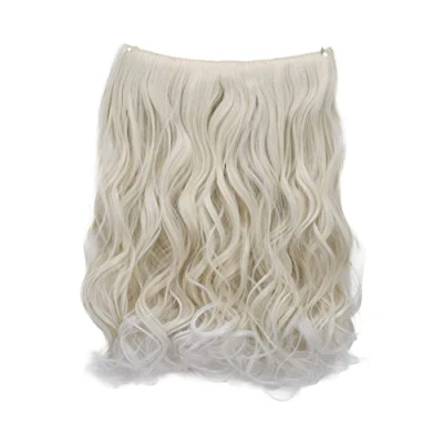 Image of CAISHA 20&quot; 1 Weft Extension With Elastic Band Hair Extensions Hairpiece Wavy Light Blonde Mix E124
