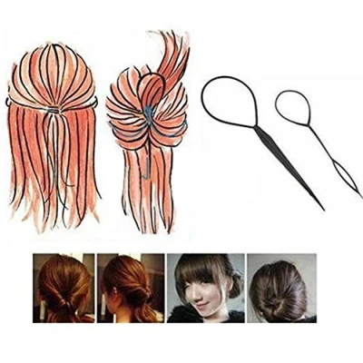 Image of Gemini_mall® 2Pcs Topsy Tail Hair Braided Tool Ponytail Maker Easy Styling