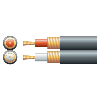 Image of Mercury 2 Core Figure 8 individual Lap Screened Cable x 13 strand Black 100m Drum