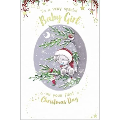 Image of Me To You Bear Very Special Baby Girl Christmas Card