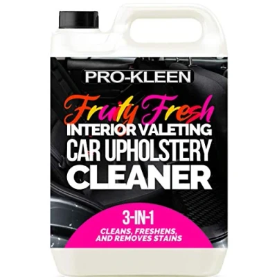 Image of Pro Kleen Interior Valeting Car Upholstery Carpet Cleaner Shampoo Removes Dirt, Grime and Stains Fruity Fresh Fragrance (5 Litres)