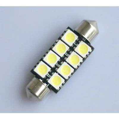 Image of 4x LED Festoon C10 W 42 mm 8 SMD Mega Light Interior