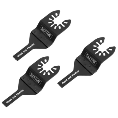 Image of 3 x 10mm Saxton Blades for Dewalt Wolf Stanley Worx F30 Erbauer Oscillating Multitools QF10WB03