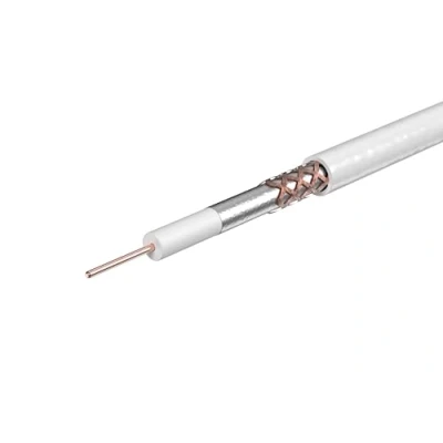 Image of Labgear Coaxial Satellite Cable 250m Drum RG6 White Digital Aerial, Data &amp; Coax TV Gas Injected Foam Dielectric, Braided Foil Shielding, Durable PVC Sheath
