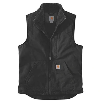 Image of Carhartt 104277 Washed Duck Sherpa Lined Vest (Brown) XL
