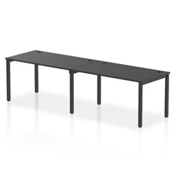 Image of Impulse Bench Single Row 2 Person 1400 Black Frame Desk