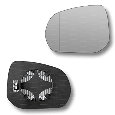 Image of Less4spares Replacement Wing Mirror Glass Left Compatible with Peugeot 3008 2009 2012 CLIP ON Passnager Near Side N/S Heated Blind Spot