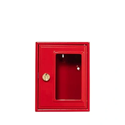 Image of BURG WÄCHTER, Emergency Key Box with Hammer, 1 Hook, Sheet Steel, Height: 167 mm, 6161, RAL 3020 Red