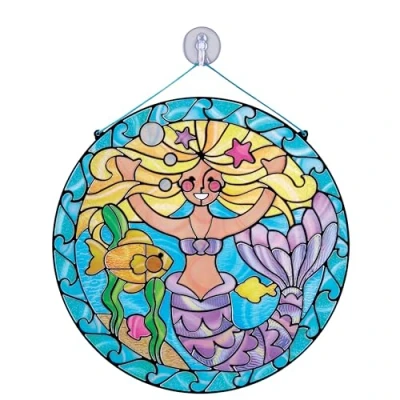 Image of Melissa &amp; Doug Stained Glass Made Easy Activity Kit