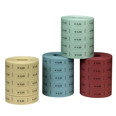 Image of Herlitz 10733350 Coloured Tickets 0.5 Euro 5 x 1000 Tearable