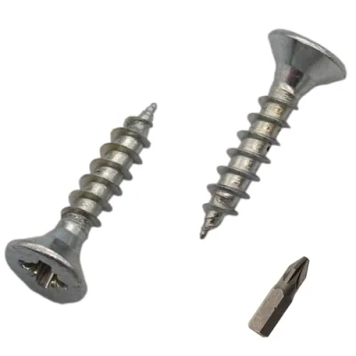 Image of SKIR&#039;CO (150 pcs) Zinc Plated Steel 3.5 x 18 mm Wood Screws, Pozidriv Countersunk Head, Chipboard PZ Fully Threaded