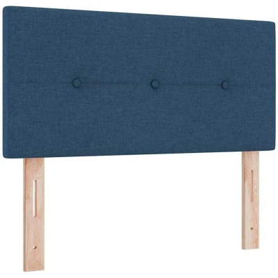 Image of vidaXL LED Headboard Button Tufted Blue 80 cm Fabric
