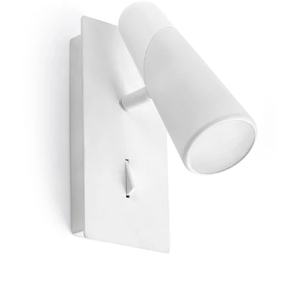 Image of Lao LED 1 Light Indoor Adjustable Wall Spotlight White
