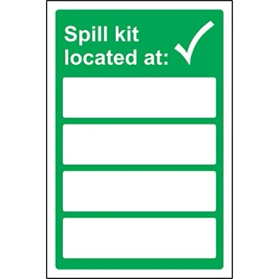Image of Emergency sign Spill kit located at Safety Self adhesive sticker 300mm x 200mm