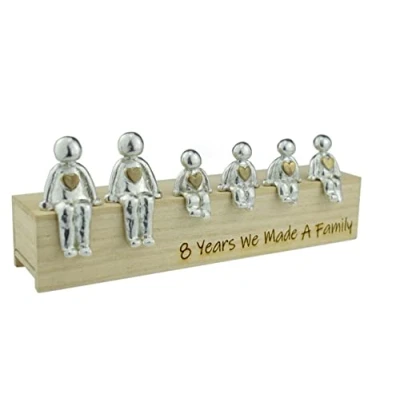 Image of Pirantin Bronze Heart We Made A Family 8th Anniversary Ideas Choose Your Only Combination (4 Children)