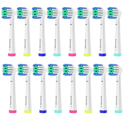 Image of 16pcs Replacement Toothbrush Heads Compatible with Oral B Electric Toothbrushes.
