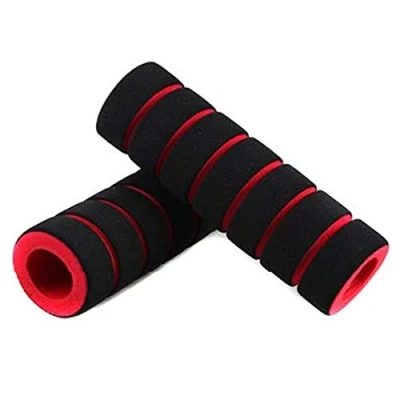 Image of Geminimall Bike Handlebar Grips, Non Slip Rubber Mountain Grips MTB for Scooter Cruiser Seadoo Tricycle Wheel Chair Road Urban Foldable BMX Red