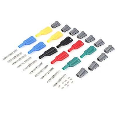 Image of Banana Plug + Akozon Connector, 10sets P3005 Welding/Assembled Screw Fixing 4mm Multimeter Connector
