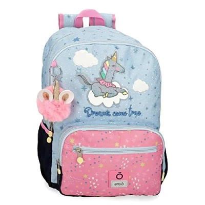 Image of Enso Dreams come true School Backpack Double Compartment Multicolor 32x44x17 cms Polyester