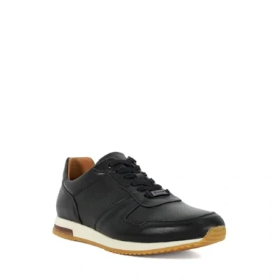 Image of Dune Mens Trilogy Wide Fit Lace Up Runner Trainers Size UK 6 Flat Heel Black