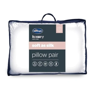 Image of Silentnight Soft as Silk Pillow Pack of 2