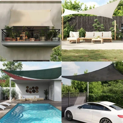 Image of vidaXL Sunshade Sail 160 g/m² Beige 4.5x4.5 m HDPE